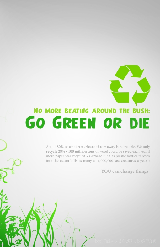 Go Green Poster by Karissa Cole